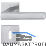 HOPPE Dr�ckergarnitur DALLAS Flachrosetten, eckig BB, Edelstahl matt