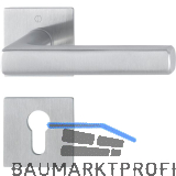 HOPPE Dr�ckergarnitur DALLAS Flachrosetten, eckig PZ, Edelstahl matt