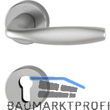 FH Dr�ckergarnitur New York auf Rosette PZ, Aluminium Edelstahl Effekt