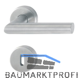 Dr�ckergarnitur AMSTERDAM - auf Rosette BB, 40 - 45, Edelstahl matt