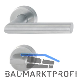 Dr�ckergarnitur AMSTERDAM - auf Rosette WC, 40 - 45, Edelstahl matt