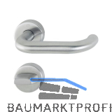 Dr�ckergarnitur PARIS - auf Rosette WC, 40 - 45, Edelstahl matt