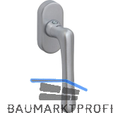 GRUNDMANN Fenstergriff WG ELEGANT - m. Rast., VK 7 x 35mm,Messing verchromt sat.