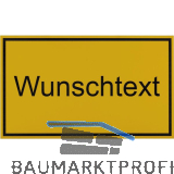 Leerschild inkl. zweizeiligem Text, Kunststoff gelb/schwarz