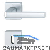HOPPE Dr�ckergarnitur DUBLIN Rosette eckig BB, Aluminium silber eloxiert