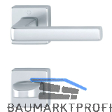 HOPPE Dr�ckergarnitur DUBLIN Rosette eckig WC, Aluminium silber eloxiert