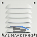 UPMANN Wetterschutzgitter aufschraubbar eckig 140x140 mm Alu wei�