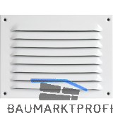 UPMANN Wetterschutzgitter aufschraubbar eckig 230x170 mm Alu wei�