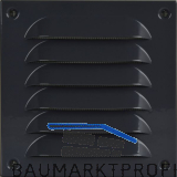 UPMANN Wetterschutzgitter aufschraubbar eckig 140x140 mm Alu grau