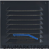 UPMANN Wetterschutzgitter aufschraubbar eckig 200x200 mm Alu grau