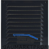 UPMANN Wetterschutzgitter aufschraubbar eckig 230x240 mm Alu grau