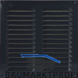 UPMANN Wetterschutzgitter aufschraubbar eckig 320x320 mm mit Mittelsteg grau