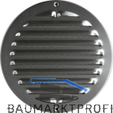 UPMANN Wetterschutzgitter aufschraubbar rund 250 mm Edelstahl V2A geb�rstet