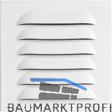 UPMANN Wetterschutzgitter eckig mit Einbaurahmen/Klemmfeder 140x140 mm wei�