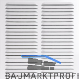 UPMANN Wetterschutzgitter eckig mit Einbaurahmen/Klemmfeder 430x440 mm wei�