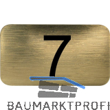 Nummernschild selbstklebend, 35 x 20 mm, Type 7, Kunststoff gold metallic