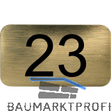 Nummernschild selbstklebend, 35 x 20 mm, Type 23, Kunststoff gold metallic