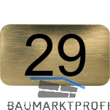 Nummernschild selbstklebend, 35 x 20 mm, Type 29, Kunststoff gold metallic