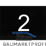 Nummernschild selbstklebend, 40 x 30 mm, Type 2, Kunststoff schwarz gl�nzend