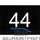 Nummernschild selbstklebend, 40 x 30 mm, Type 44, Kunststoff schwarz gl�nzend