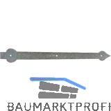 T�rscheinlangband ohne Kloben, 545,5 mm, Stahl verzinkt schwarz passiviert