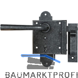 HALC� Schlossset BB, Kastenschlossdr�cker links, verzinkt schwarz passiviert