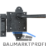 HALC� Schlossset BB, Kastenschlossdr�cker rechts, verzinkt schwarz passiviert