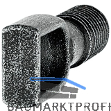 HALC� Einschraubkloben f�r Fanghaken zu Espagnolette Eisen schwarz passiviert