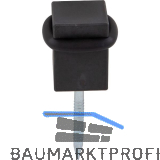 HALC� Bodent�rpuffer 25 x 25 mm, Stahl verzinkt schwarz passiviert
