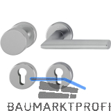 HOPPE Wechselgarnitur STOCKHOLM auf Rosette, Aluminium Edelstahl-Effekt