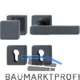 HOPPE Wechselgarnitur DALLAS auf Rosette eckig, Aluminium schwarz matt