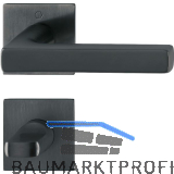 HOPPE Dr�ckergarnitur DALLAS auf Flachrosetten WC, Edelstahl schwarz matt