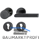 Wechselgarnitur AMSTERDAM FH auf Rosette, T�rst�rke 40-45,Edelstahl schwarz matt