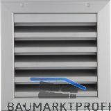 UPMANN Wetterschutzgitter eckig zum Einbauen 195 x 195 mm Alu silber