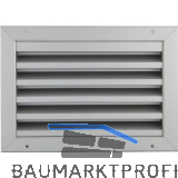UPMANN Wetterschutzgitter eckig zum Einbauen 295 x195 mm Alu silber