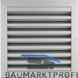 UPMANN Wetterschutzgitter eckig zum Einbauen 295 x 295 mm Alu silber