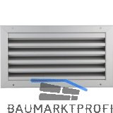 UPMANN Wetterschutzgitter eckig zum Einbauen 395 x195 mm Alu silber