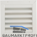 UPMANN Wetterschutzgitter eckig zum Einbauen 195 x 195 mm Alu wei� RAL 9010