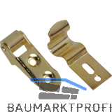 Fensterschnapper m. Rolle und Federschlie�haken, Stahl vermessingt