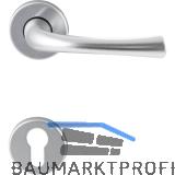 Dr�ckergarnitur FLORENZ - auf Rosette PZ, 38 - 42, Aluminium silber eloxiert