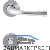 Dr�ckergarnitur FLORENZ - auf Rosette WC, 38 - 42, Aluminium silber eloxiert