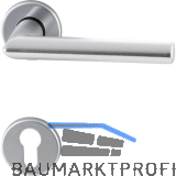 Dr�ckergarnitur TURIN - auf Rosette PZ, 38 - 42, Aluminium silber eloxiert