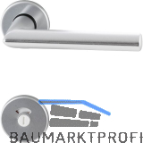 Dr�ckergarnitur TURIN - auf Rosette WC, 38 - 42, Aluminium silber eloxiert