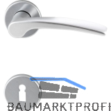 Dr�ckergarnitur TRIEST - auf Rosette BB, 38 - 42, Aluminium silber eloxiert