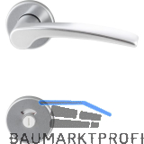 Dr�ckergarnitur TRIEST - auf Rosette WC, 38 - 42, Aluminium silber eloxiert