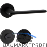 MARCHESI Dr�ckergarnitur UMAG auf Rosette WC, 38-45 mm, Zamak schwarz matt