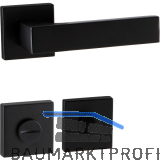 MARCHESI Dr�ckergarnitur BUDAPEST Rosette WC, 38-45 mm, Zamak schwarz matt