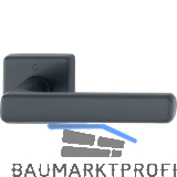 HOPPE Dr�ckerhalbgarnitur DALLAS eckig, Vierkant 8/62 mm, Edelstahl schwarz