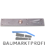 Tasterschnapper mit Messingtaster, Platte 192 x 35 mm, Stahl verzinkt