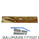 Tasterschnapper mit Messingtaster, Platte 192 x 35 mm, Messing poliert